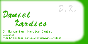 daniel kardics business card