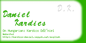daniel kardics business card